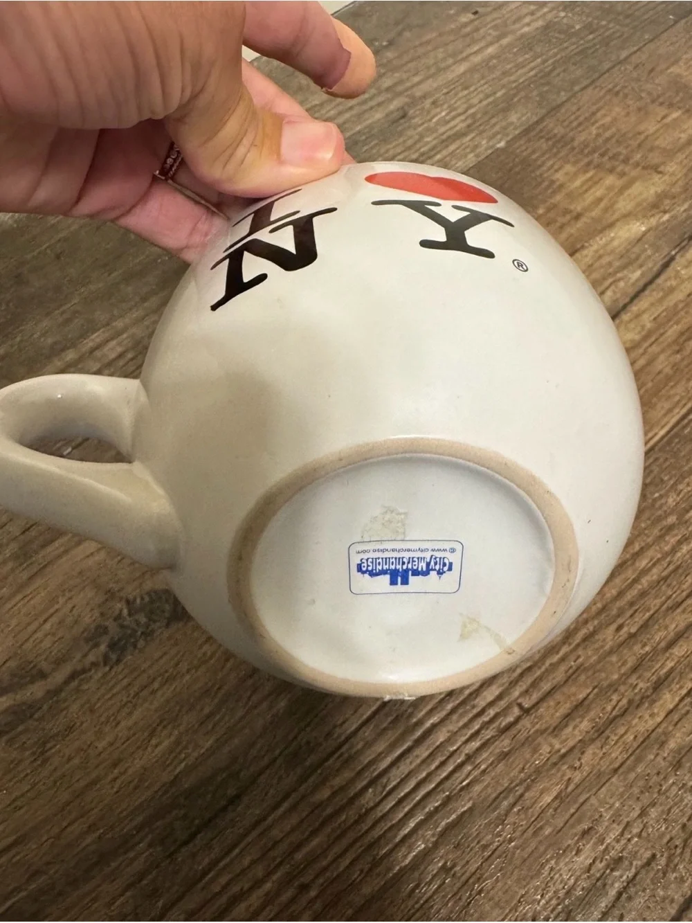 I ♥ NY (New York) White Ceramic Coffee Mug, soup cup- Iconic Red Heart Design